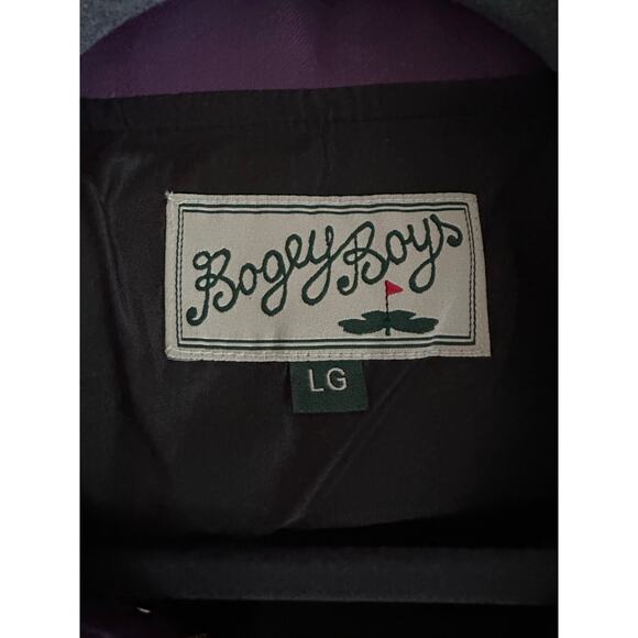 Bogey Boys Macklemore Golf Track Jacket Full Zip Purple Colorblock Large NWOT - Picture 3 of 3